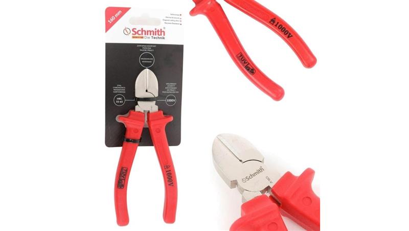 Obcinaczki boczne 160mm izolowane 1000V szczypce tnące Schmith-112950