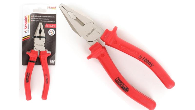 Szczypce uniwersalne 180mm izolowane 1000V kombinerki Schmith-113865
