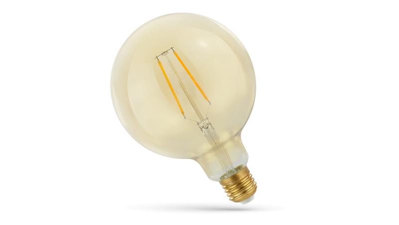 Żarówka LED E27 230V 2W Globe COG Gold ciepła-111508