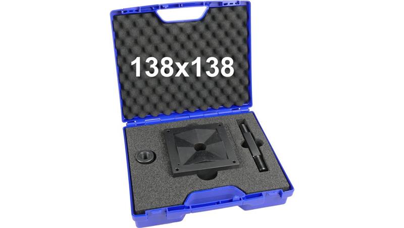 Wycinak kwadratowy do otworów w stali 138x138 mm / Otwornica do blachy 138x138mm / ENERGOTYTAN WK138-112804