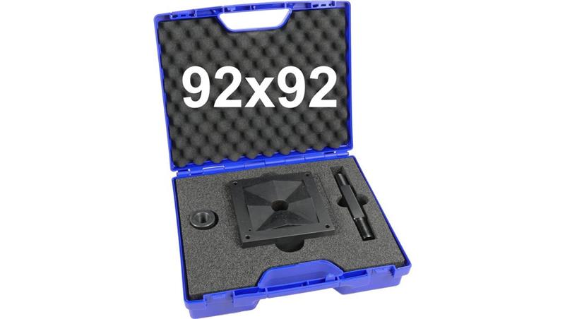Wycinak kwadratowy do otworów w stali 92x92 mm / Otwornica do blachy 92x92mm / ENERGOTYTAN WK92-112803