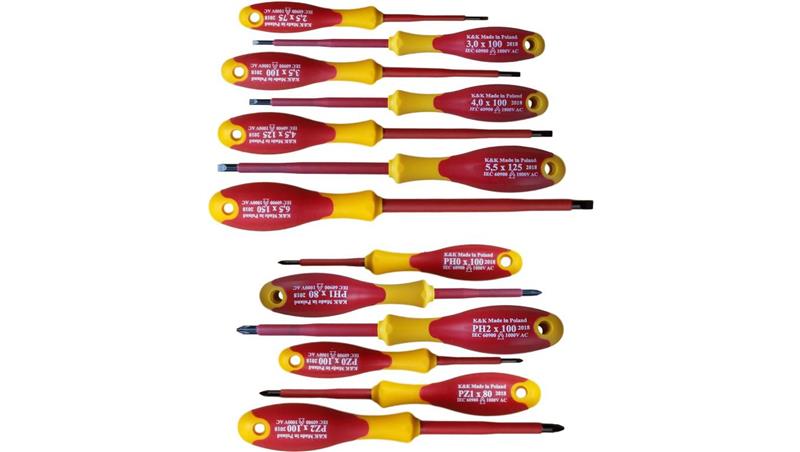 ZESTAW ŚRUBOKRĘTÓW WKRĘTAKÓW ŚRUBOKRĘTY WKRĘTAKI ŚRUBOKRĘT WKRĘTAK ELEKTRYCZNY IZOLOWANY 1000V dla elektryka 13 SZTUK-114355
