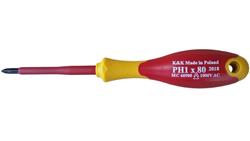 ZESTAW ŚRUBOKRĘTÓW WKRĘTAKÓW ŚRUBOKRĘTY WKRĘTAKI ŚRUBOKRĘT WKRĘTAK ELEKTRYCZNY IZOLOWANY 1000V PH1x80 dla elektryka-114329