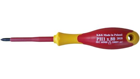 ZESTAW ŚRUBOKRĘTÓW WKRĘTAKÓW ŚRUBOKRĘTY WKRĘTAKI ŚRUBOKRĘT WKRĘTAK ELEKTRYCZNY IZOLOWANY 1000V PH1x80 dla elektryka-114329
