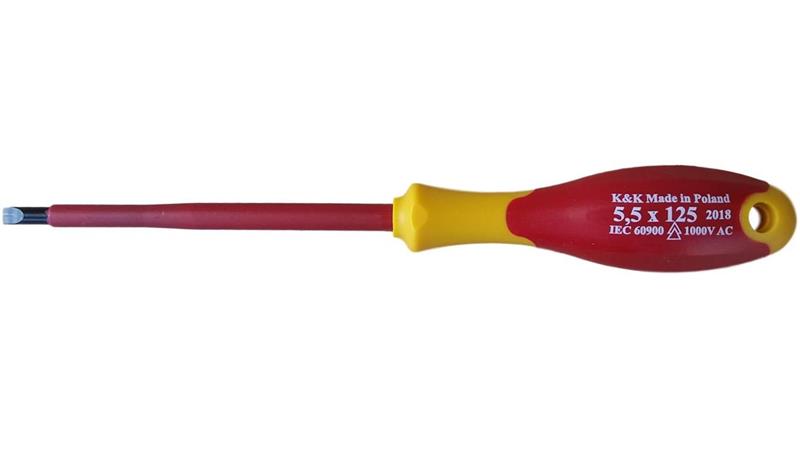 ZESTAW ŚRUBOKRĘTÓW WKRĘTAKÓW ŚRUBOKRĘTY WKRĘTAKI ŚRUBOKRĘT WKRĘTAK ELEKTRYCZNY IZOLOWANY 1000V 5,5x125 dla elektryka-114331