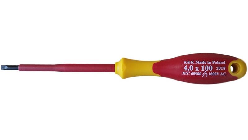 ZESTAW ŚRUBOKRĘTÓW WKRĘTAKÓW ŚRUBOKRĘTY WKRĘTAKI ŚRUBOKRĘT WKRĘTAK ELEKTRYCZNY IZOLOWANY 1000V 4,0x100 dla elektryka-114332