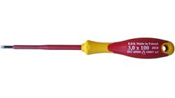 ZESTAW ŚRUBOKRĘTÓW WKRĘTAKÓW ŚRUBOKRĘTY WKRĘTAKI ŚRUBOKRĘT WKRĘTAK ELEKTRYCZNY IZOLOWANY 1000V 3,0x100 dla elektryka-114006