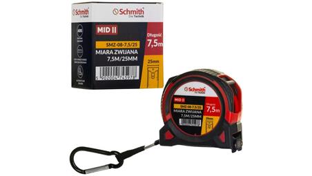 Miara metrówka zwijana taśma 7,5m 25mm premium Schmith-113450