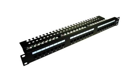Patch panel 24-port UTP kat.5e 1U 19cali półka organizer-111701