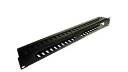 Organizator kabli 1U 24 uchwyty metal czarny-111676