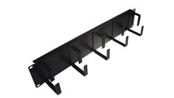 Organizator kabli 2U 5 uchwytów metal czarny--111681