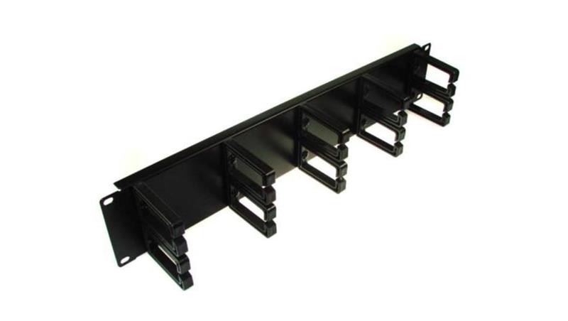 Organizator kabli 2U 10 uchwytów plastik--111680