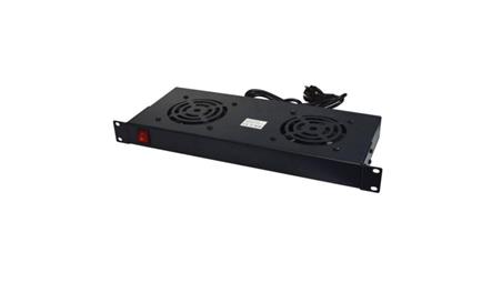 Panel wentylacyjny x2 19cali 1U RAL9004-111759