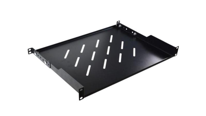Półka regulowana 19cali 1U głębokość 300mm V RAL9004-111749