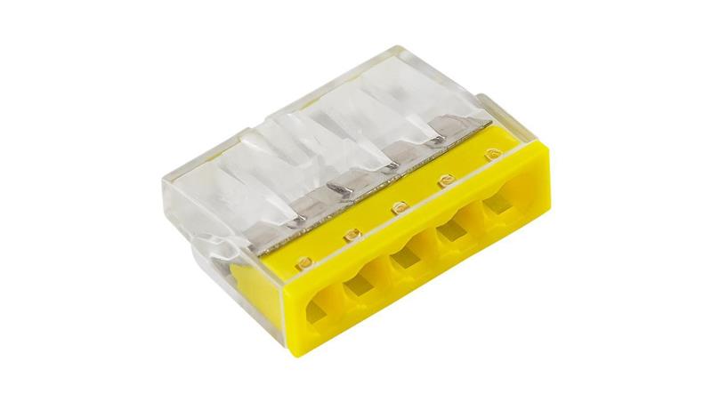 Szybkozłączka 2,5mm2, 5 styków, żółta, E.4183T /100szt./-112128