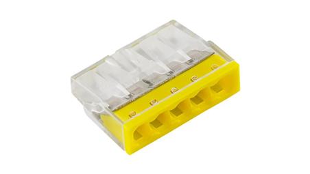 Szybkozłączka 2,5mm2, 5 styków, żółta, E.4183T /100szt./-112128