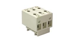 Złączka szynowa uniwersalna ETB 16/1x3 (L1,L2,L3) Al/Cu elektryczna śrubowa 6 otworów do kabli Elektro Becov-112120