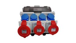 Rozdzielnica elektryczna 12 modułowa z uchwytem IP44 4x230V SCHUKO 2x16A 32A Doktorvolt bez zabezpieczeń-111874