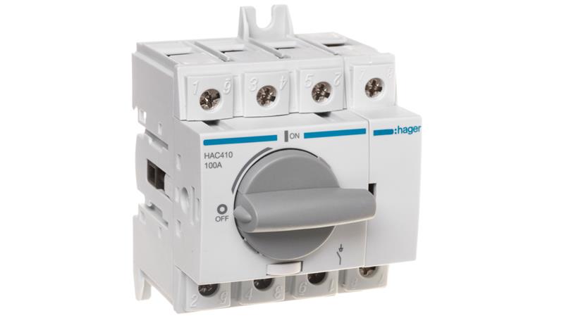 Rozłącznik izolacyjny 4P 100A HAC410-13661