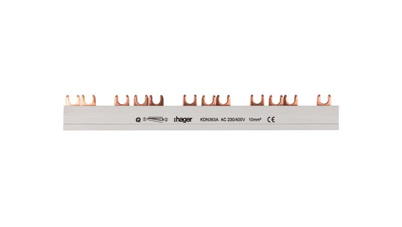 Szyna łączeniowa 3P 63A 10mm2 widełkowa (12 mod.) KDN363A-26455 Szyna łączeniowa 3P 63A 10mm2 widełkowa (12 mod.) KDN363A-26455