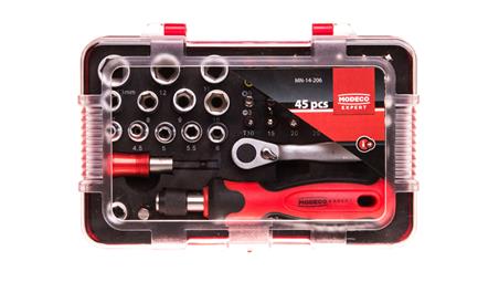 KPL. 45CZ WKRĘTAK,MINIGRZECHOTKA, NASADKI, GROTY PCV BOX MN-14-206-114023