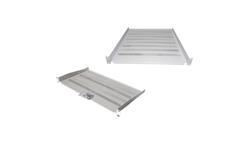 Półka 19 cali 1U G/450 szara (RAL 7035) z podporą TN-19-450-1U-GY-73456