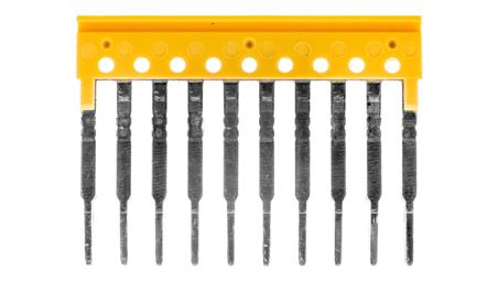 Mostek poprzeczny 10-torowy, raster 3,5mm żółty ZQV 1.5/10 1776200000-77792