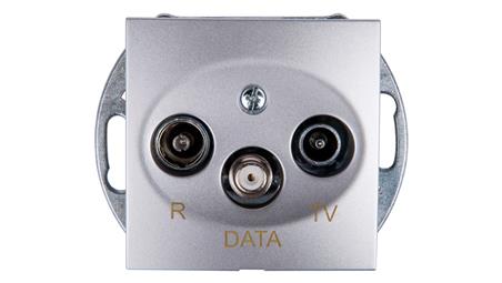 Simon 54 Gniazdo antenowe RD/TV/DATA srebrny mat DAD.01/43-347