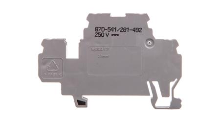 Dwupiętrowa złączka diodowa 2,5mm2 szara 870-541/281-492-77126