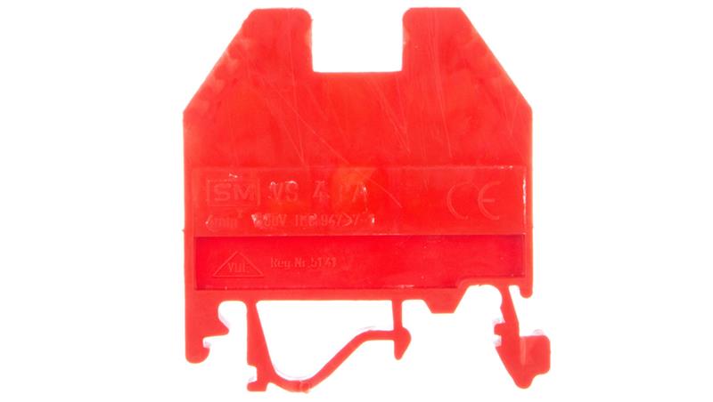 Złączka szynowa gwintowa 4mm2 czerwona VS 4 PA+ 003901039-111997
