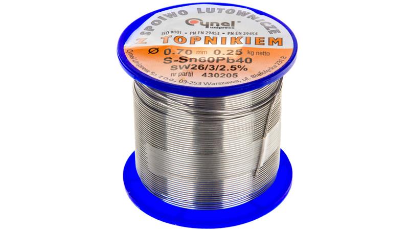 Drut do lutowania 0.7mm 250g DW 0.70/TLR E05ML-01010200501-80835