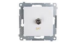 Simon 54 Gniazdo antenowe pojedyncze SAT białe DASF1.01/11-4