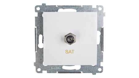 Simon 54 Gniazdo antenowe pojedyncze SAT białe DASF1.01/11-4