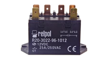 Przekaźnik przemysłowy 2Z 25A 250V AC 12V DC IP50 AgSnO2 R20-3022-96-1012 2611751-10723