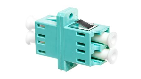 Adapter światłowodowy LC/LC, duplex, wielomodowy OM3, ceramiczna ferrula, błękitny DN-96009-1-73399