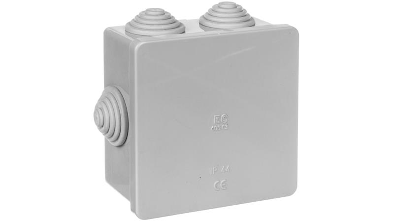 Puszka natynkowa z pokrywą i śrubami seria 400 IP44 80x80x40 EC400C3-74928 Puszka natynkowa z pokrywą i śrubami seria 400 IP44 80x80x40 EC400C3-74928