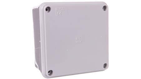 Puszka natynkowa gładka z pokrywą seria 410 IP56 100x100x50 szara EC410C4-74955