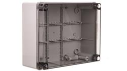 Puszka natynkowa z przeźroczystą pokrywą seria 420 IP65 240x190x90 szara EC420C7-74905