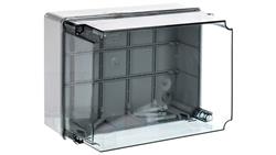 Puszka natynkowa wysoka z przeźroczystą pokrywą seria 440 IP56 300x220x180 szara EC440C8-74931