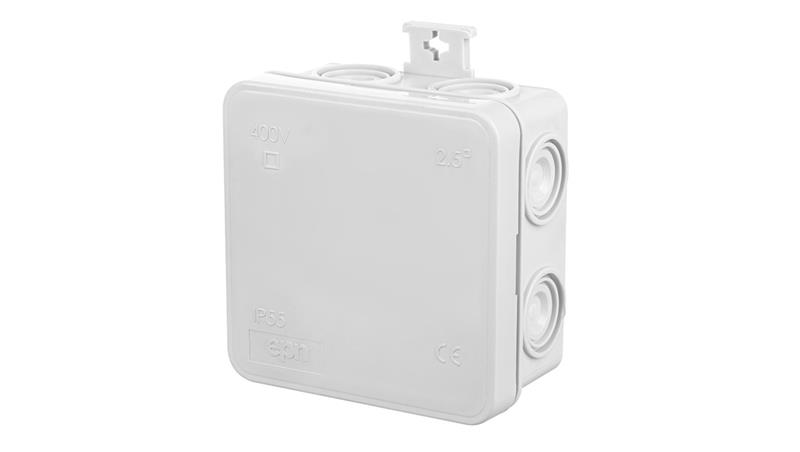 Puszka hermetyczna n/t E7 75x75x39mm pusta IP55 bezhalogenowa szara 0296-00-74655
