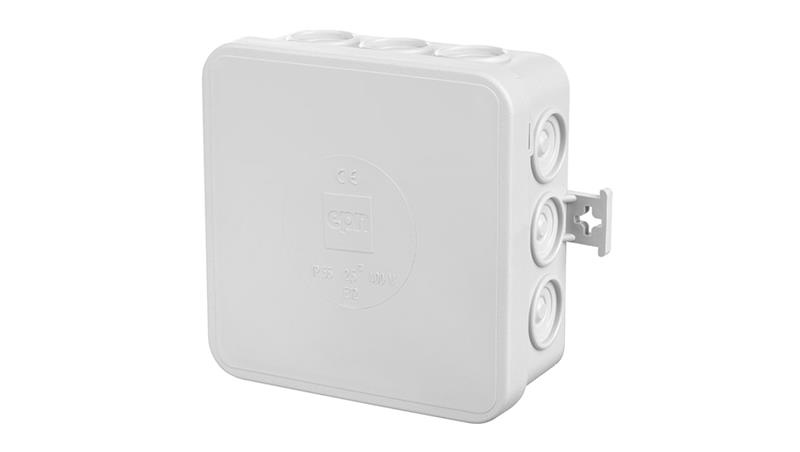 Puszka hermetyczna n/t E12 85x85x39mm pusta IP55 bezhalogenowa szara 0297-00-74645