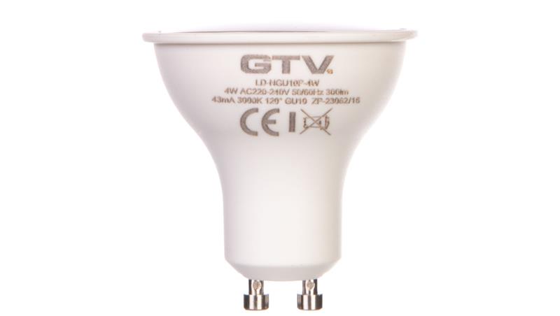 Żarówka LED GU10 4W 300lm 3000K AC180-250V 120st. LD-NGU10P-4W-46812