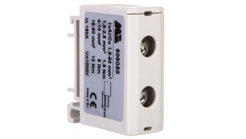Złączka szynowa 1-torowa 1,5-50mm2 szara EURO OTL 50 1xAl/Cu 606050-74019