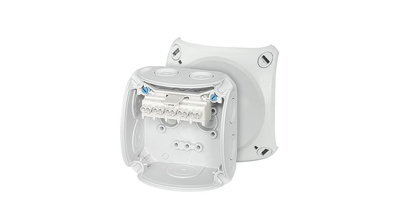 Puszka odgałęźna 93x93x62 5x2,5mm2 CU IP66 szara DK 0202 GZ 62000148-77434