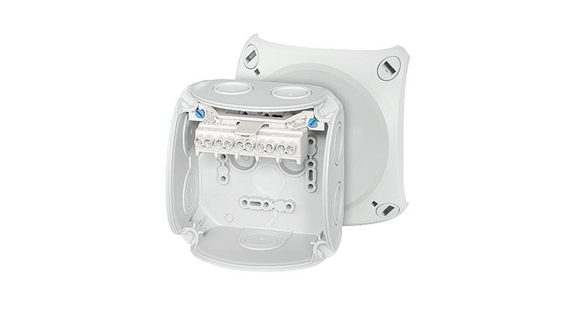 Puszka odgałęźna 104x104x70 5x4mm2 CU IP66 szara DK 0404 GZ 62000151-77437