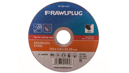 Ściernica korundowa do cięcia i szlifowania stali nierdzewnej 115x22,23mm RT-CDI-115/1-90404