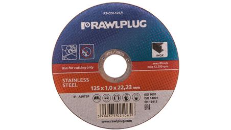 Ściernice płaskie do cięcia i szlifowania stali nierdzewnej 125x22,23mm RT-CDI-125/1-90359