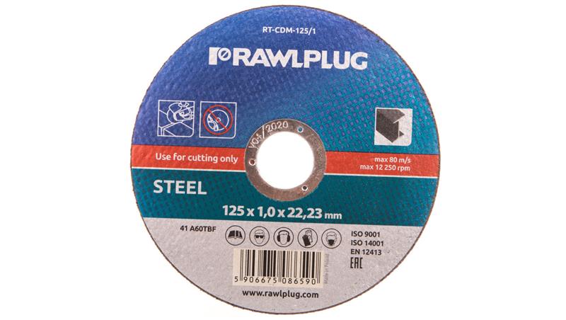 Tarcza korundowe do cięcia i szlifowania stali stopowych 125x22,23mm RT-CDM-125/1-90342 Tarcza korundowe do cięcia i szlifowania stali stopowych 125x22,23mm RT-CDM-125/1-90342