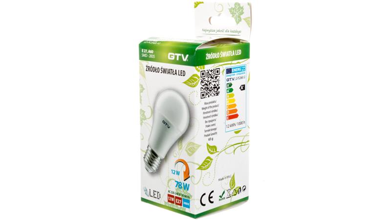 Żarówka LED E27 A60 12W 1100lm ciepła biała AC230V 160st. LD-PC2A60-12-47787