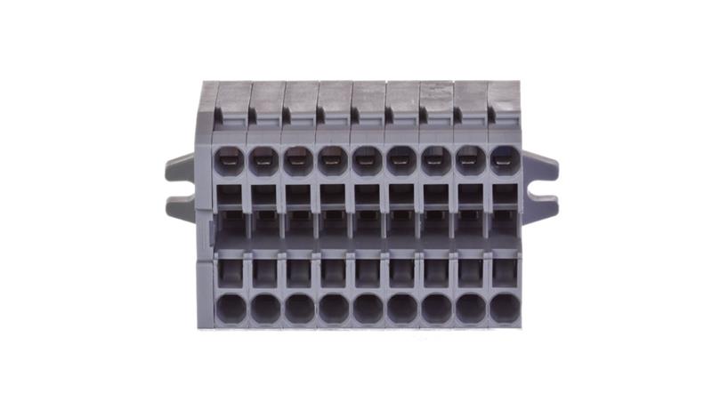 Listwa zaciskowa kompaktowa 2-przewodowa 2,5mm2 9-torowa z mocowaniem śrubowym szara 869-109-80255